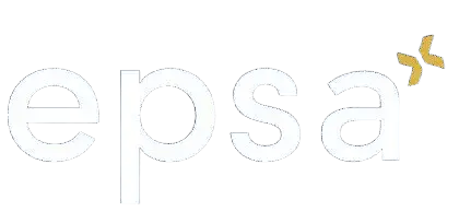 Logo von EPSA mit einem stilisierten gelben Symbol neben dem Schriftzug.