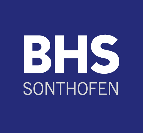 Logo von BHS Sonthofen auf blauem Hintergrund.