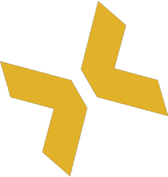 Logo von KLOEPFEL mit gelben und schwarzen geometrischen Formen.