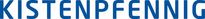 Logo von Kistenpfennig in blauer Schrift auf weißem Hintergrund.