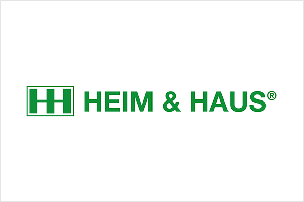 Logo von HEIM & HAUS in grüner Schrift auf weißem Hintergrund.