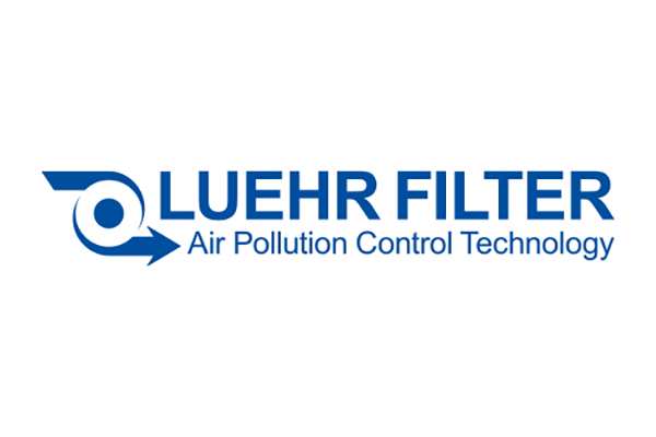 Logo von LUEHR FILTER mit dem Slogan 'Air Pollution Control Technology'.