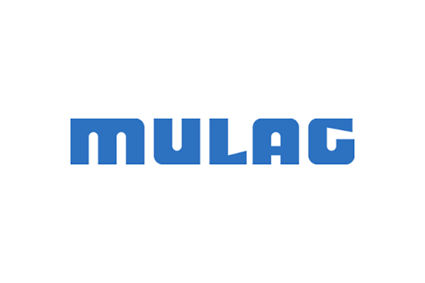 Logo von MULAG in blauer Schrift auf weißem Hintergrund.