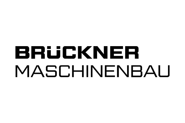 Logo von Brückner Maschinenbau in schwarzer Schrift auf weißem Hintergrund.