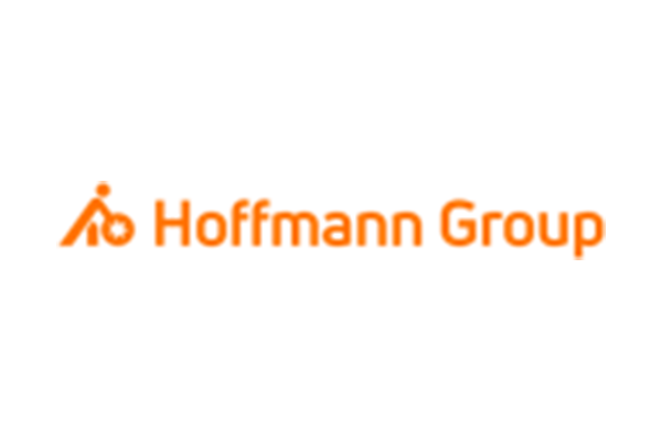 Logo der Hoffmann Group in orange auf weißem Hintergrund.
