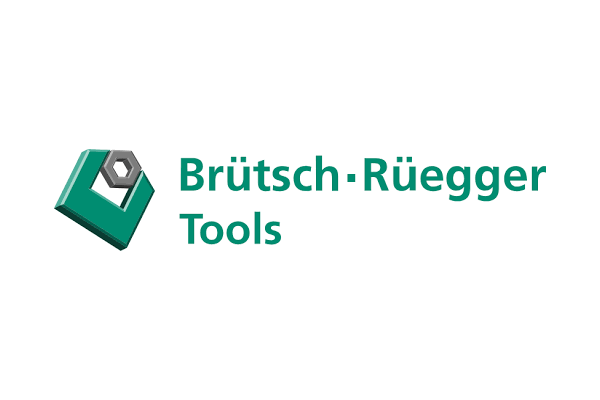 Logo of Brütsch-Rüegger Tools with a green and gray design.