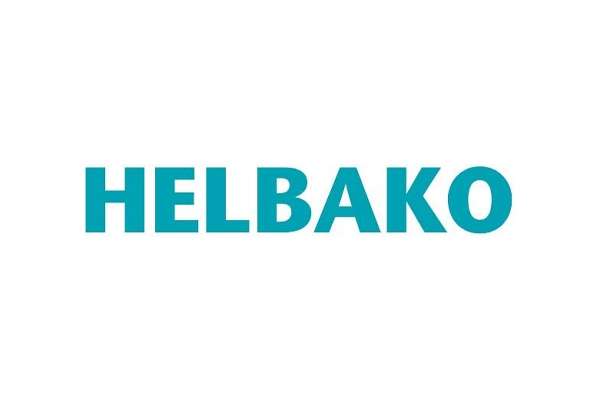 Logo mit dem Schriftzug 'HELBAKO' in blauer Schrift auf weißem Hintergrund.