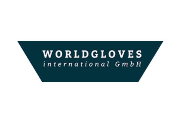 Logo von WORLDGLOVES international GmbH in einem minimalistischen Design.