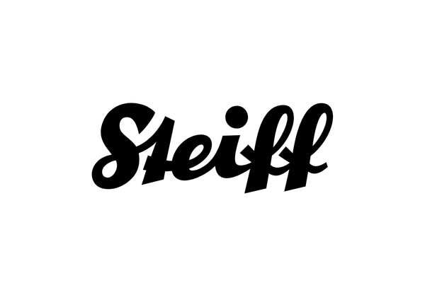 Steiff logo with black lettering on a white background